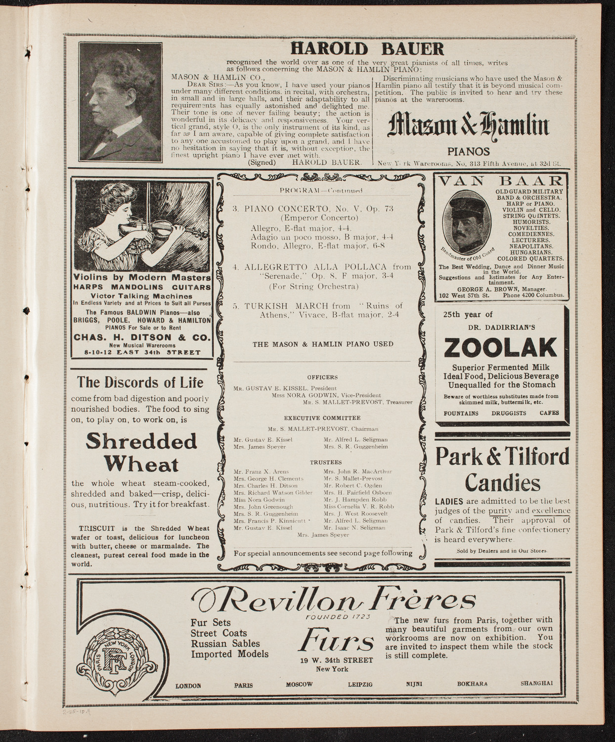People's Symphony Concert, February 25, 1910, program page 7