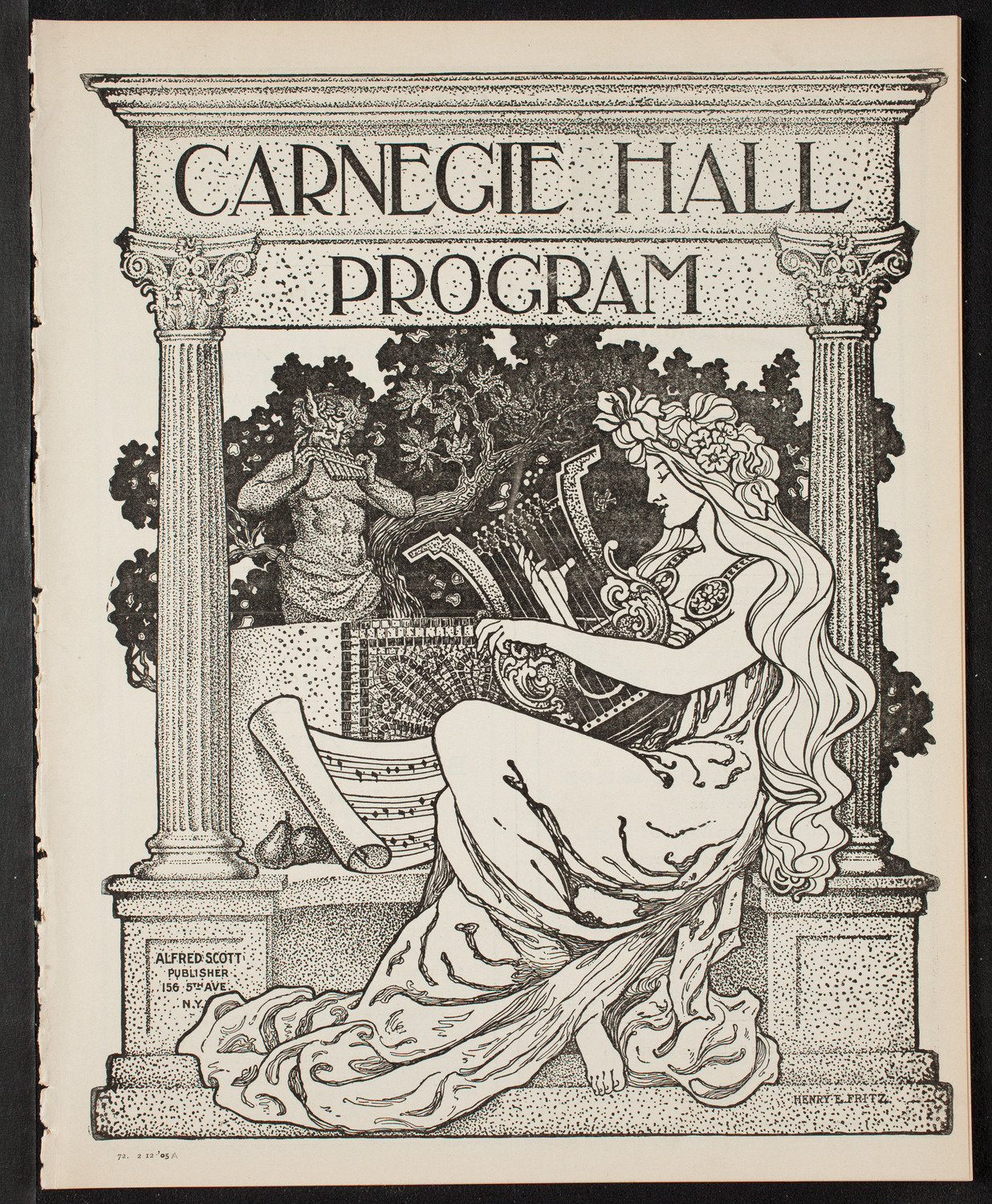 Josef Hofmann, Piano, and Fritz Kreisler, Violin, February 12, 1905, program page 1
