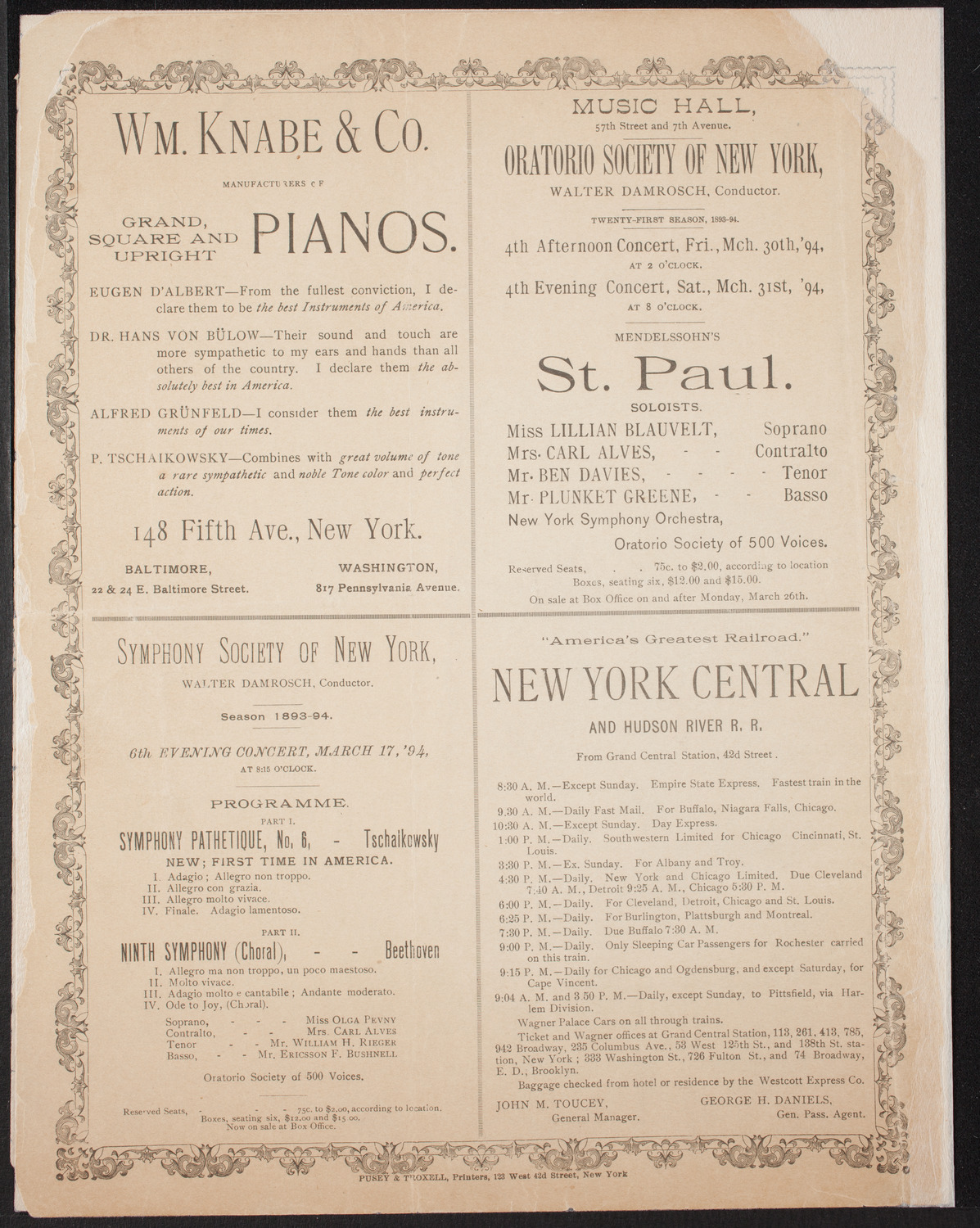 Adelina Patti and Others, March 16, 1894, program page 10