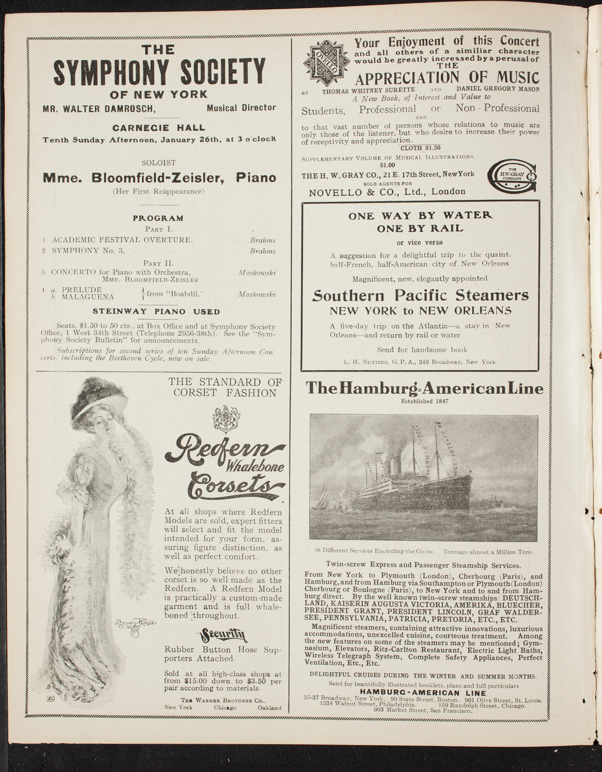 Burton Holmes Travelogue: Vienna, January 19, 1908, program page 2