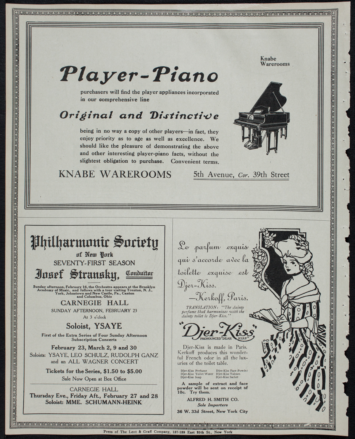 Boston Symphony Orchestra, February 22, 1913, program page 14
