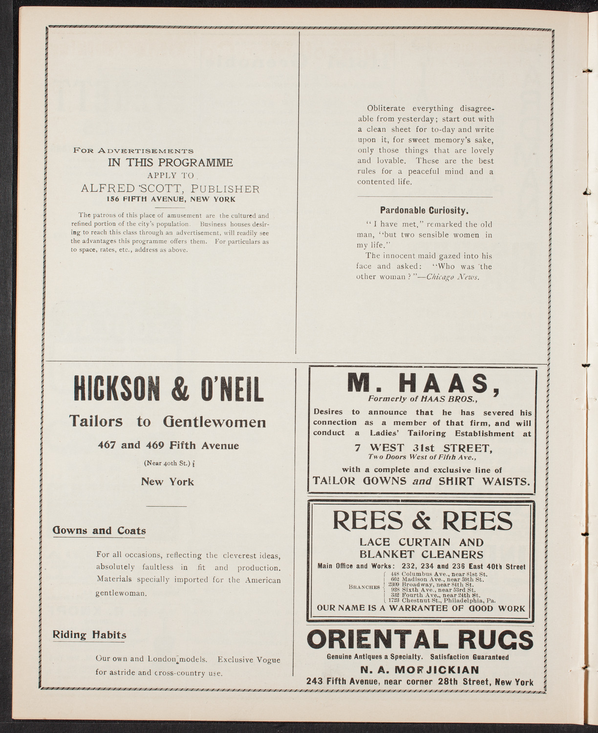 Amicitia Orchestral Club, April 24, 1903, program page 8