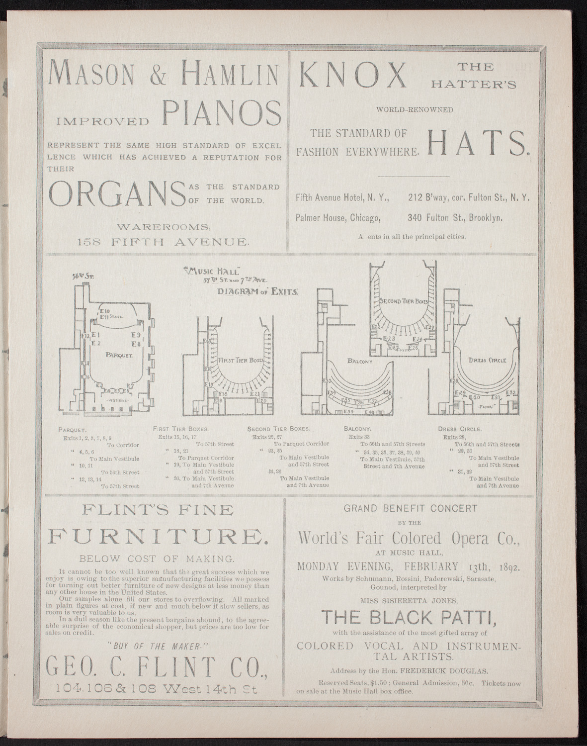 New York Philharmonic, February 10, 1893, program page 3