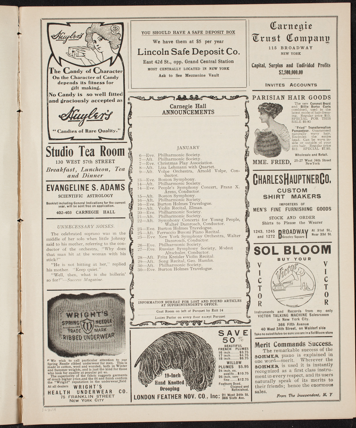 Christmas Play Association, January 6, 1910, program page 3
