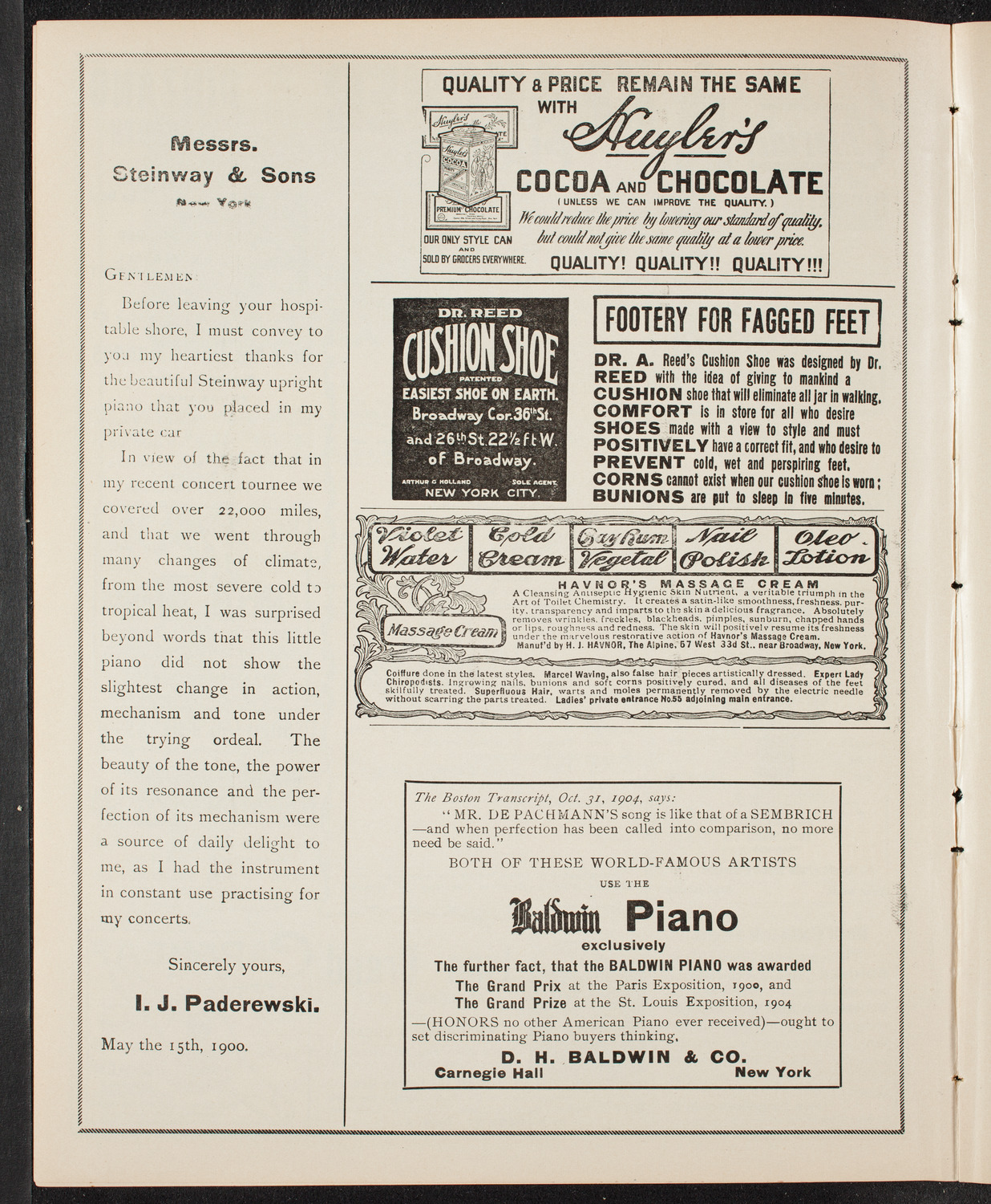 Symphony Concert for Young People, March 11, 1905, program page 4