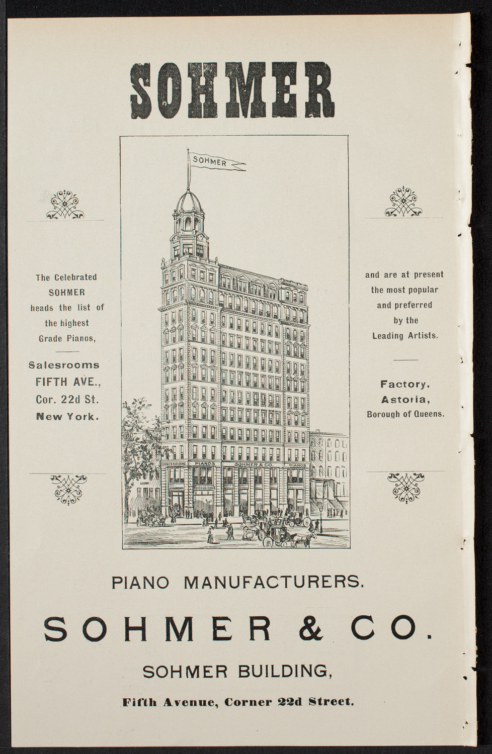 Sig. A. Farini's Tenth Annual Subscription Concert, January 24, 1899, program page 2