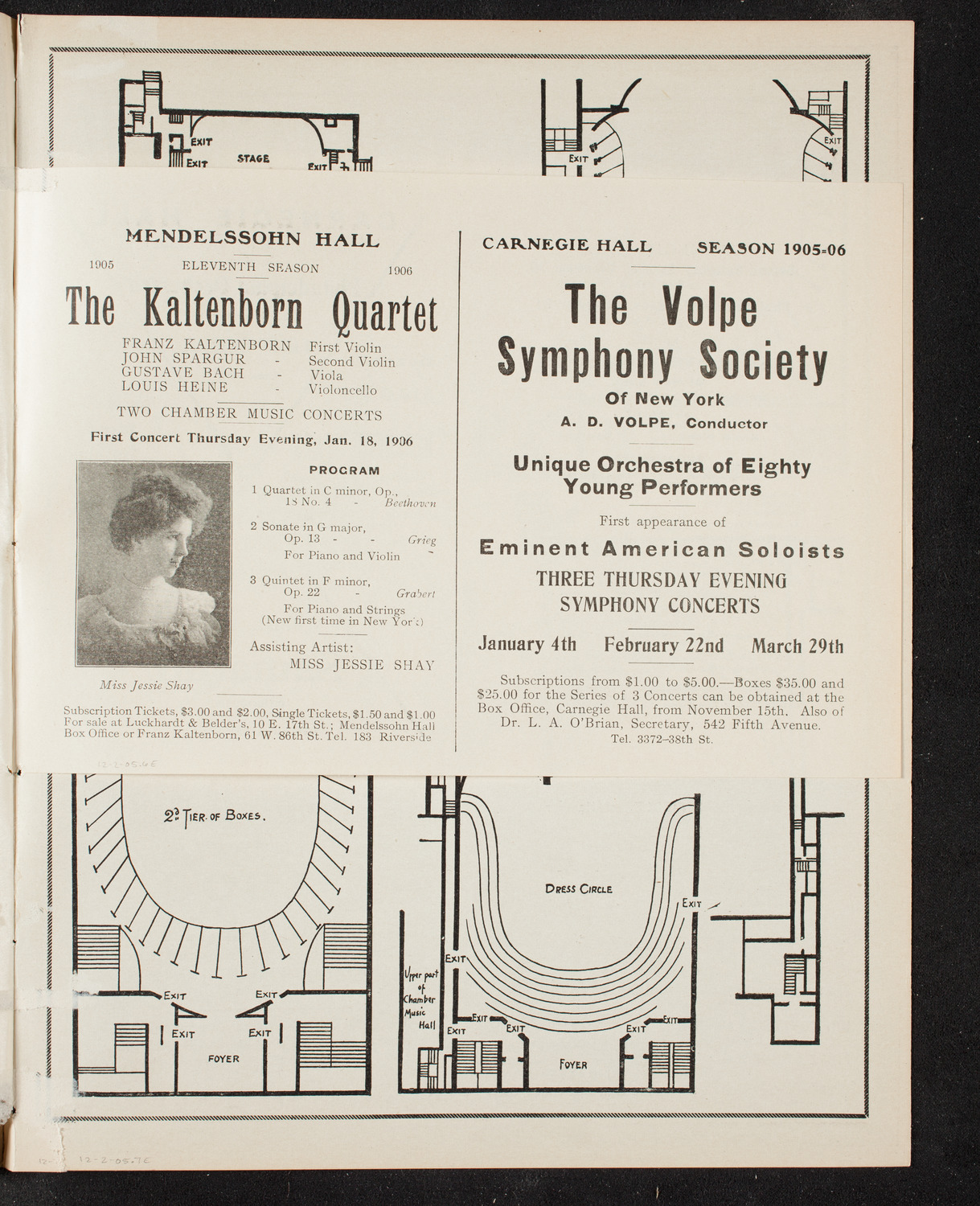 New York Philharmonic, December 2, 1905, program page 11