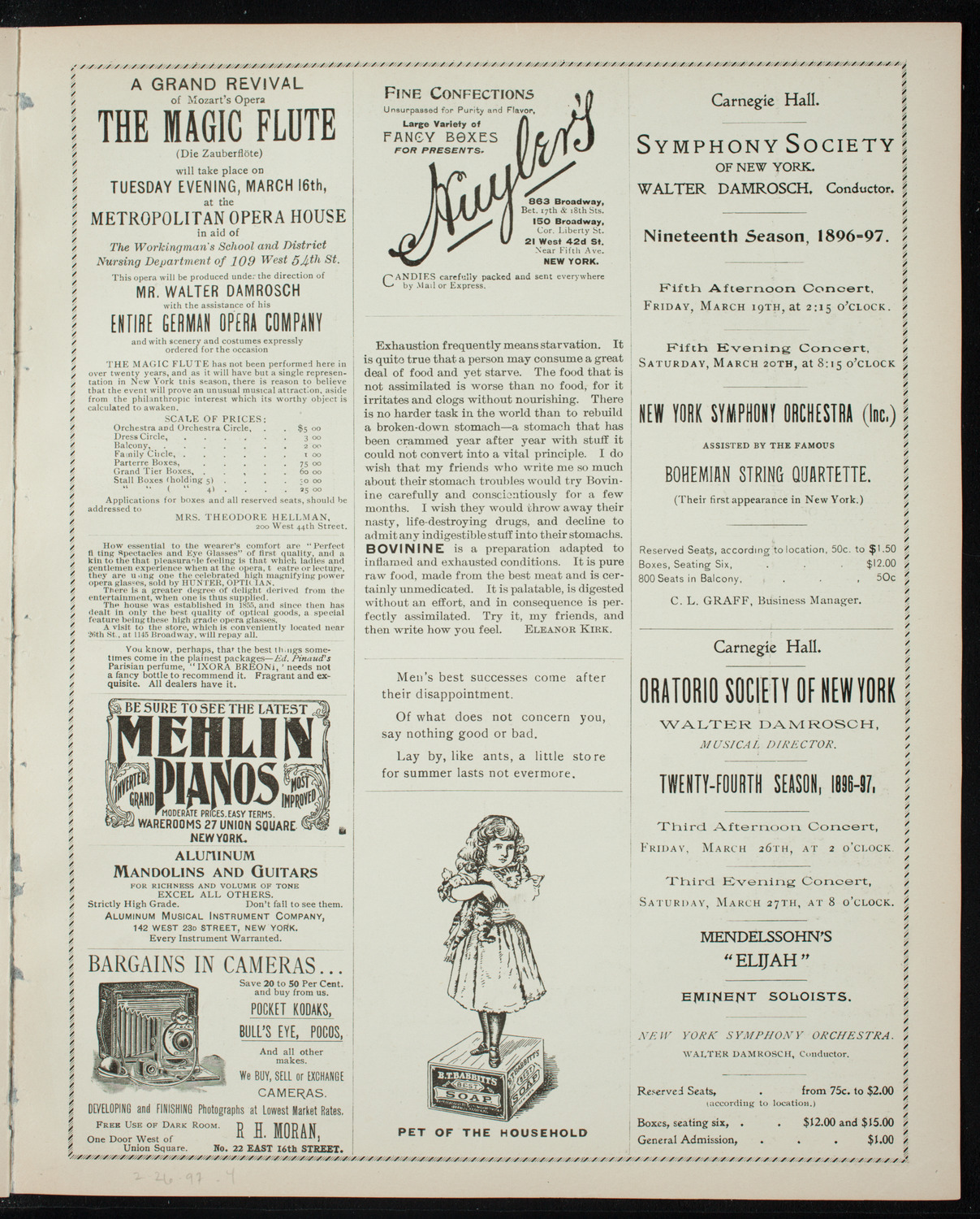 Lecture by William Jennings Bryan, February 26, 1897, program page 7