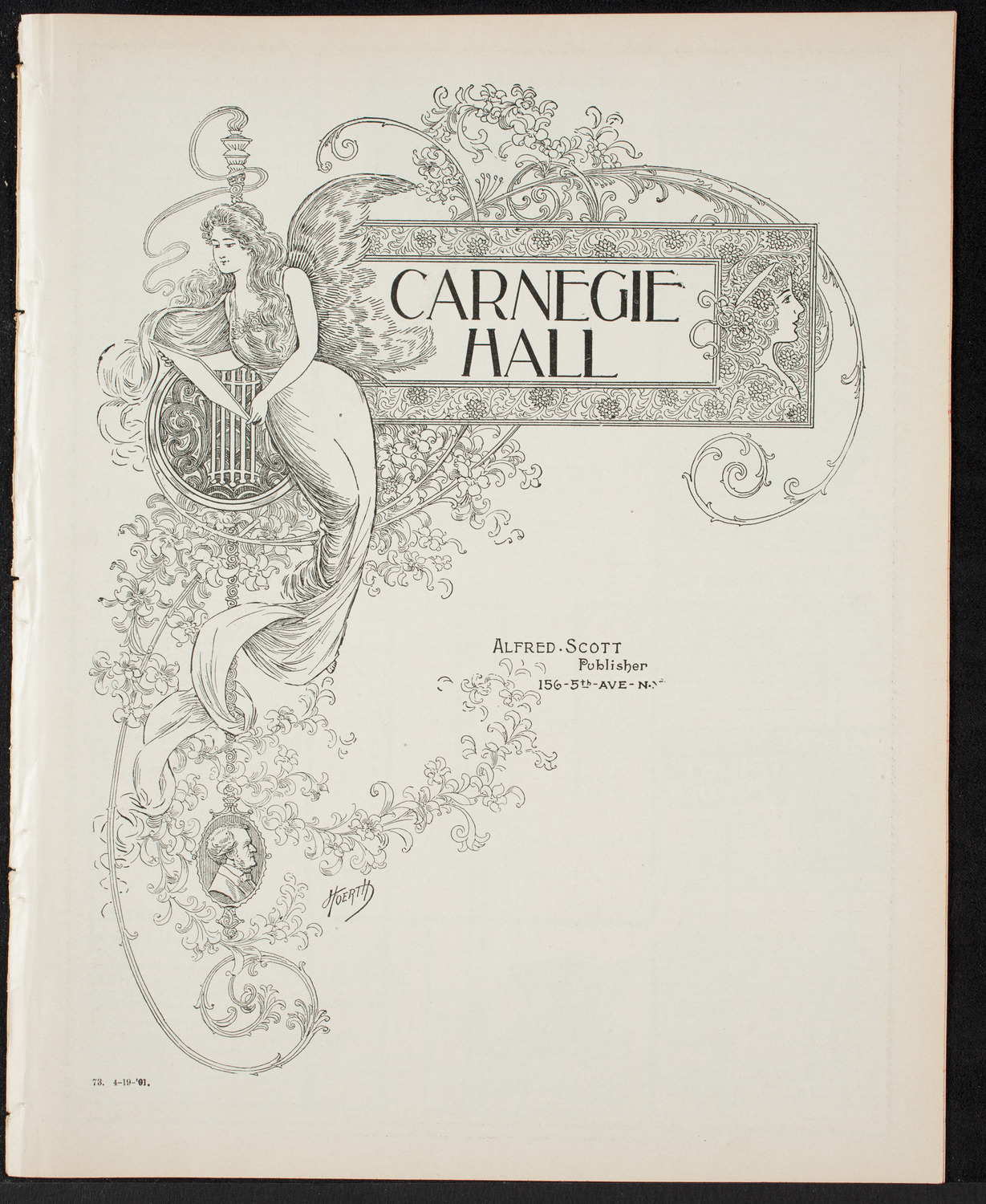 Ossip Gabrilowitsch, Piano, April 19, 1901, program page 1