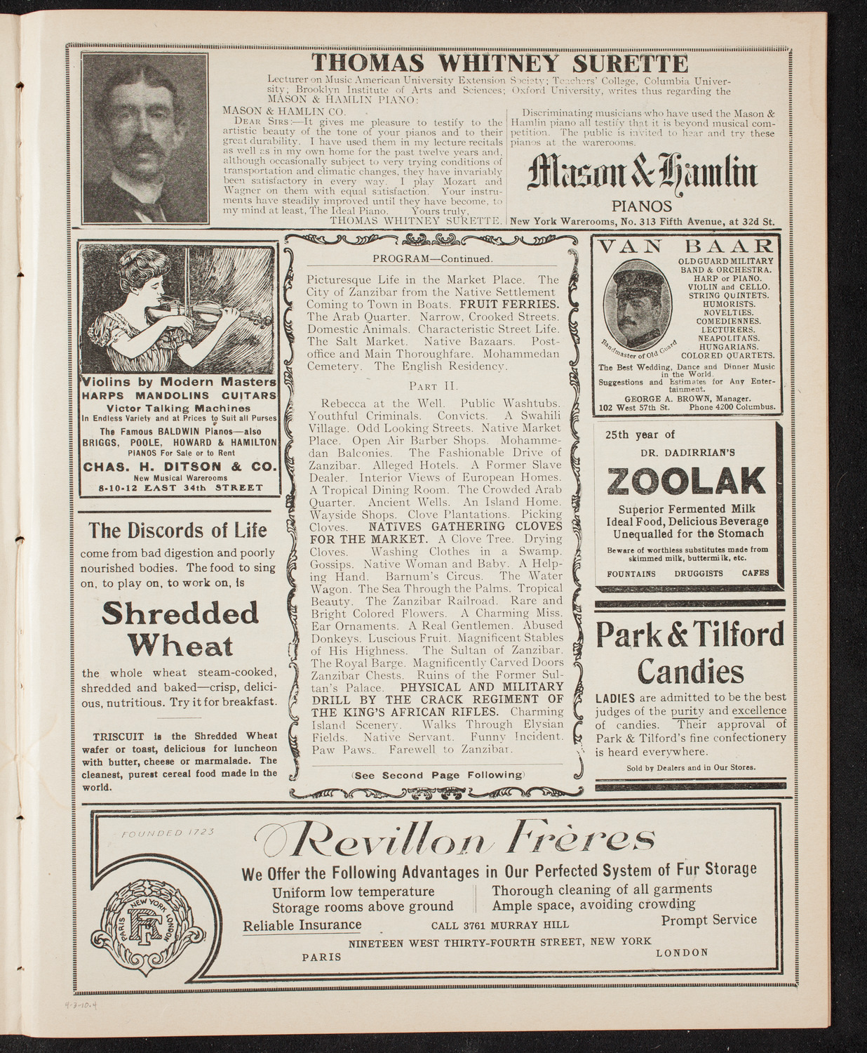 Newman's Illustrated Talks on Travel Topics, April 3, 1910, program page 7