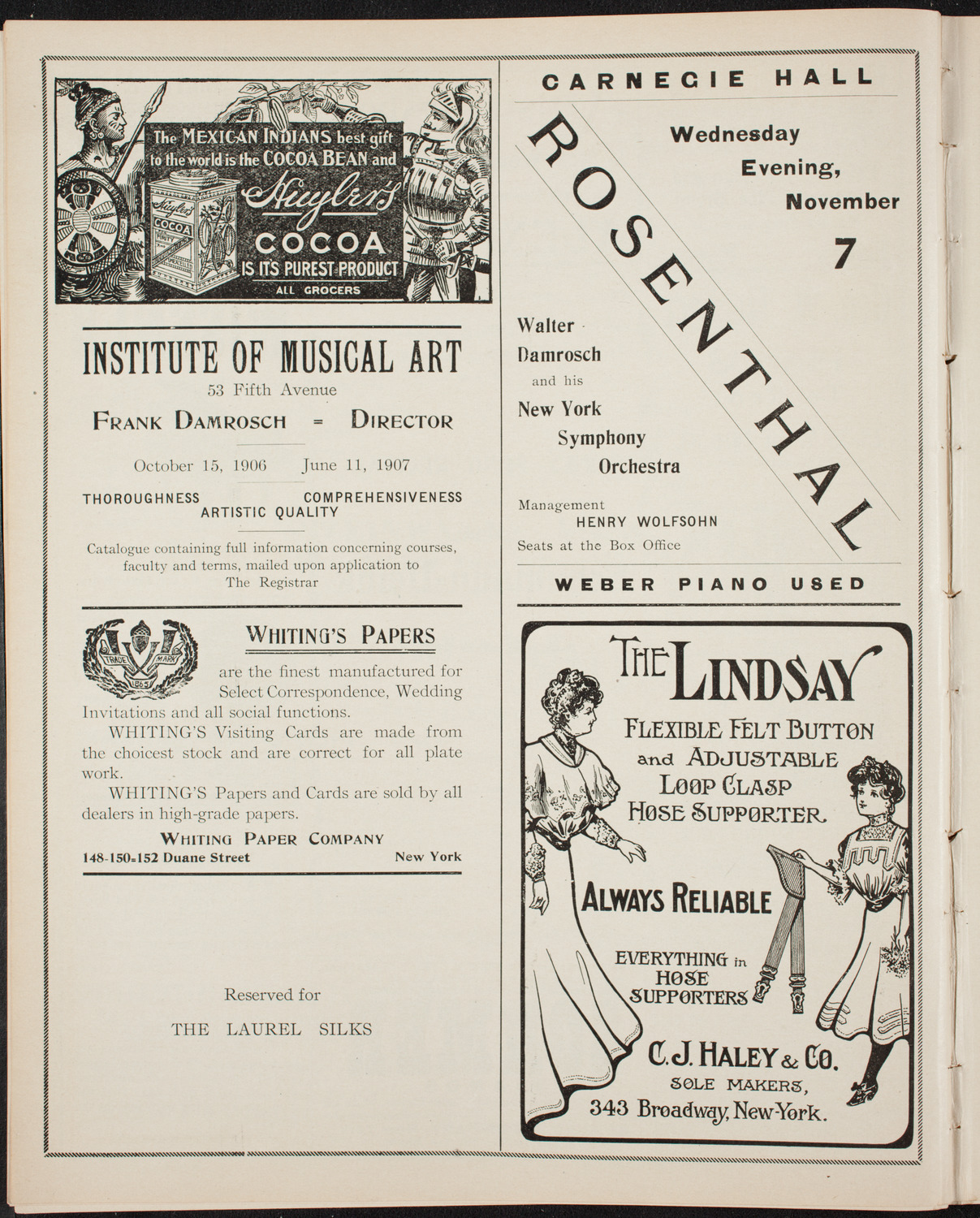 Ernestine Schumann-Heink, Mezzo-Soprano, October 20, 1906, program page 6
