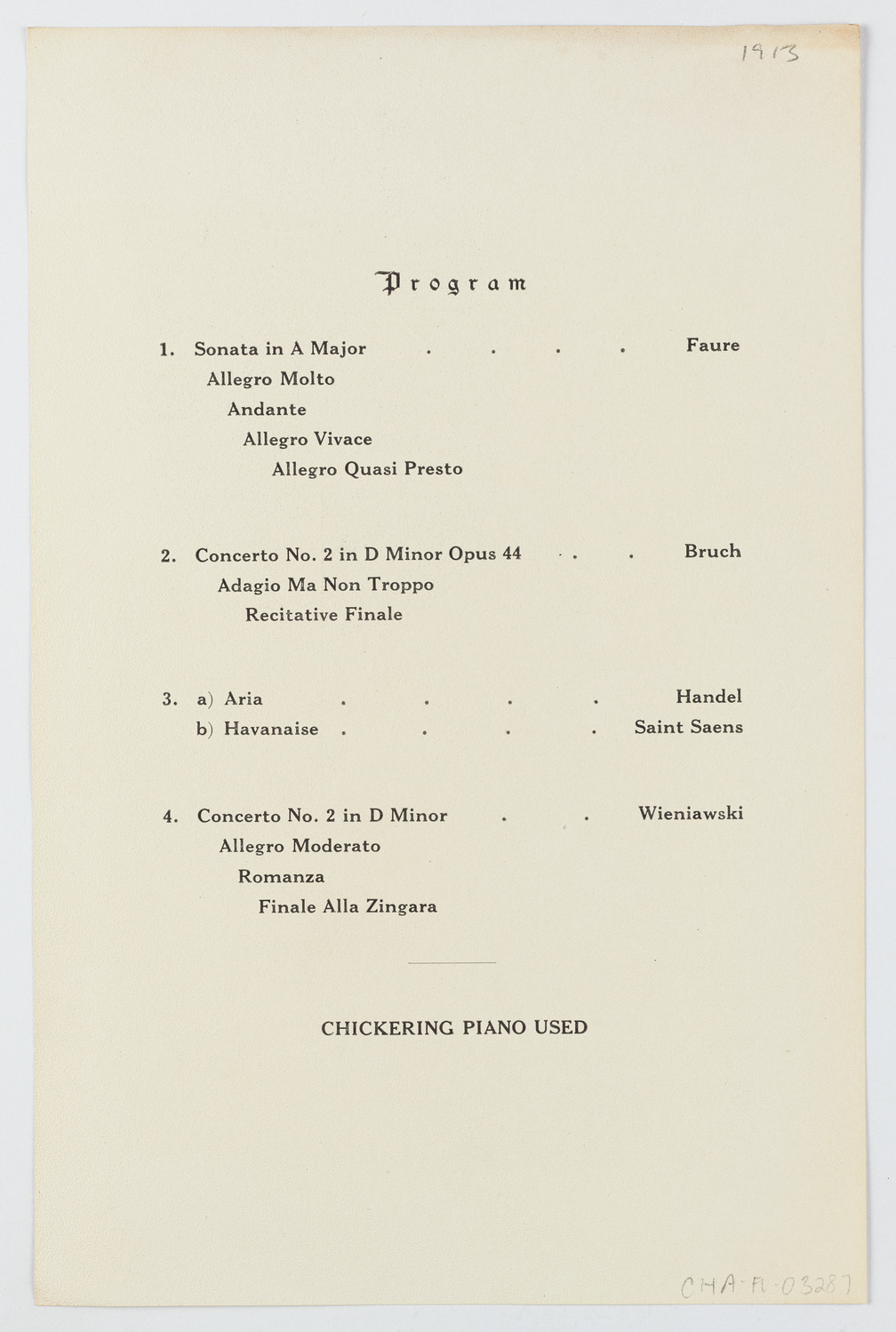 Eugène Ysaÿe, December 27, 1913