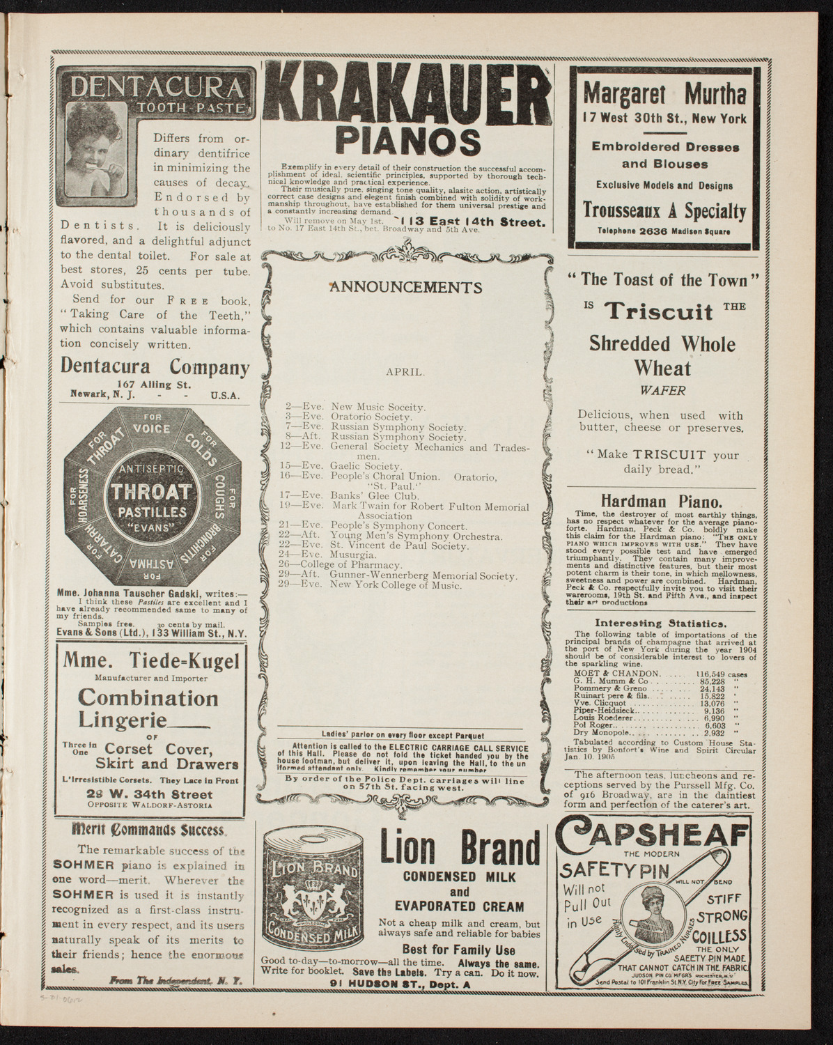 Symphony Concert for Young People, March 31, 1906, program page 3