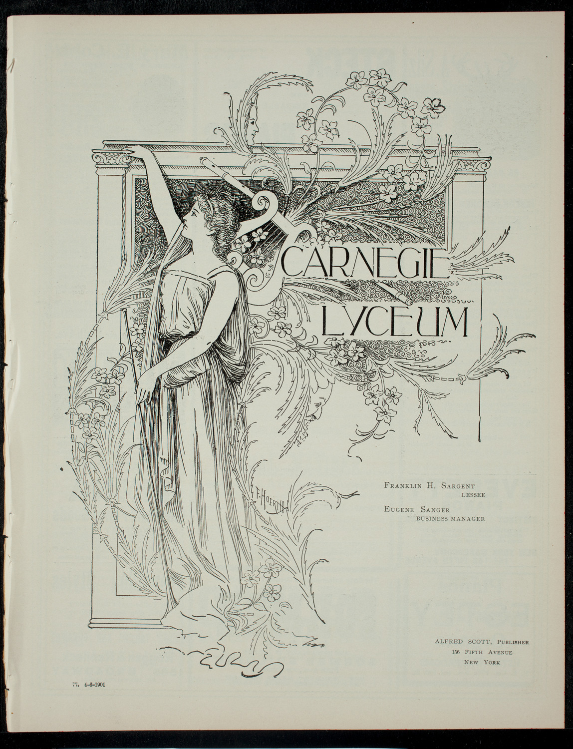 The Children's Theatre, April 6, 1901, program page 1