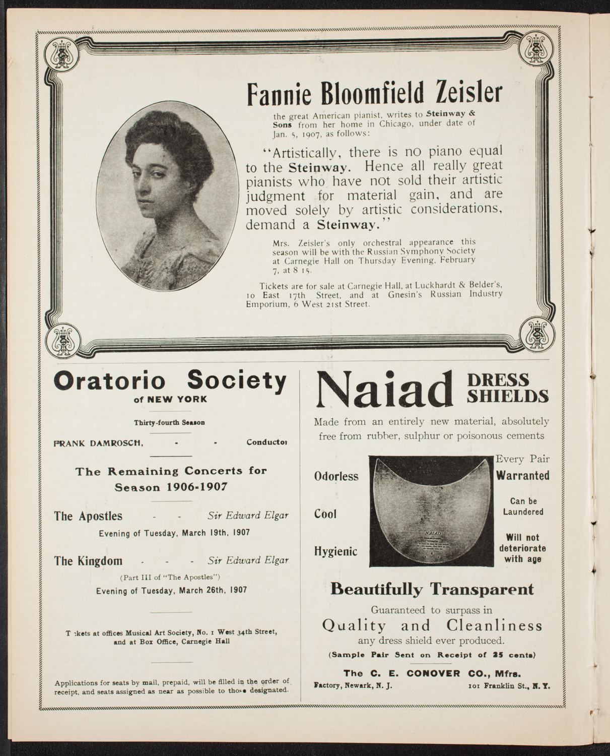 New York Symphony Orchestra, February 2, 1907, program page 4