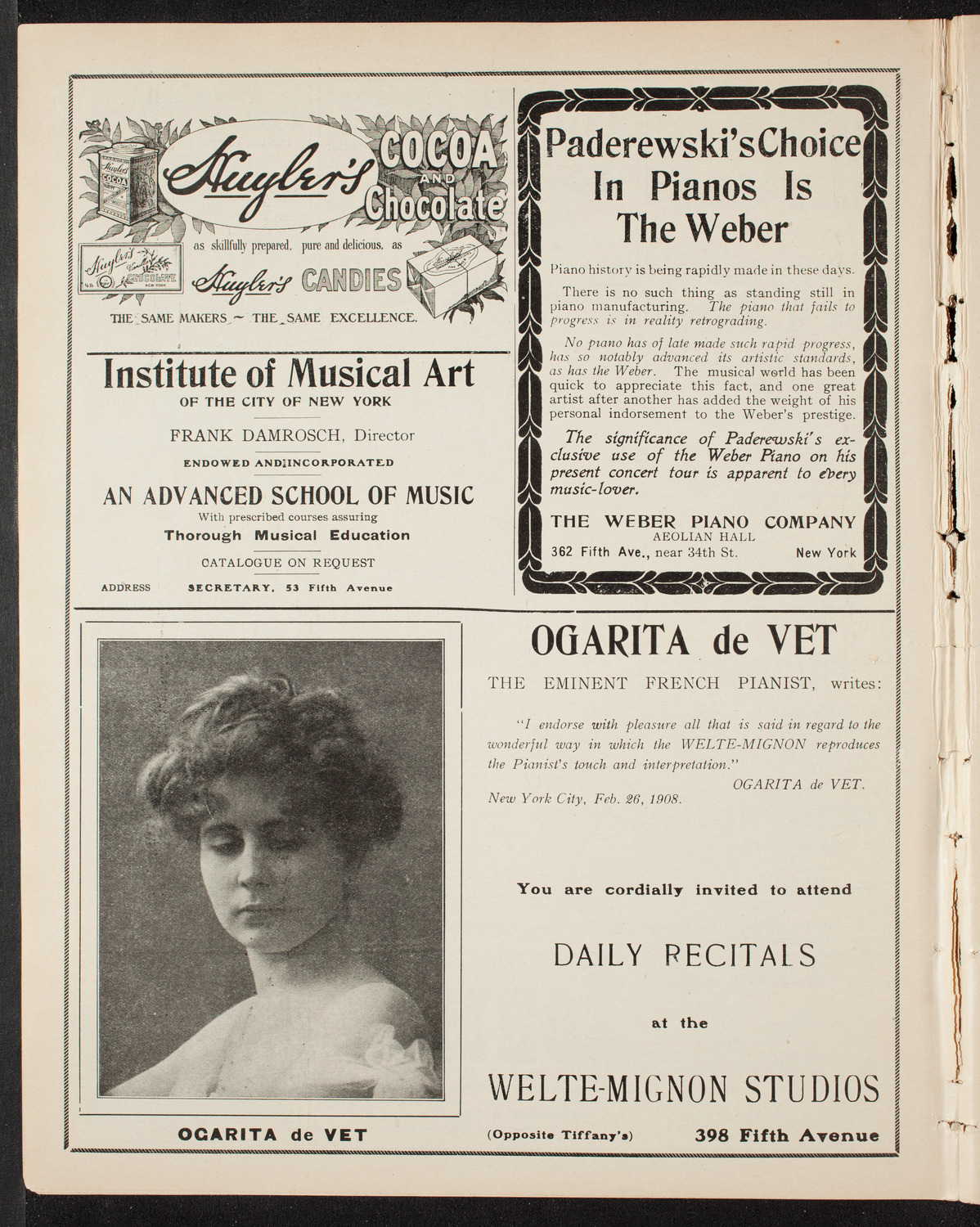 Graduation: New York College of Dentistry, June 1, 1908, program page 6