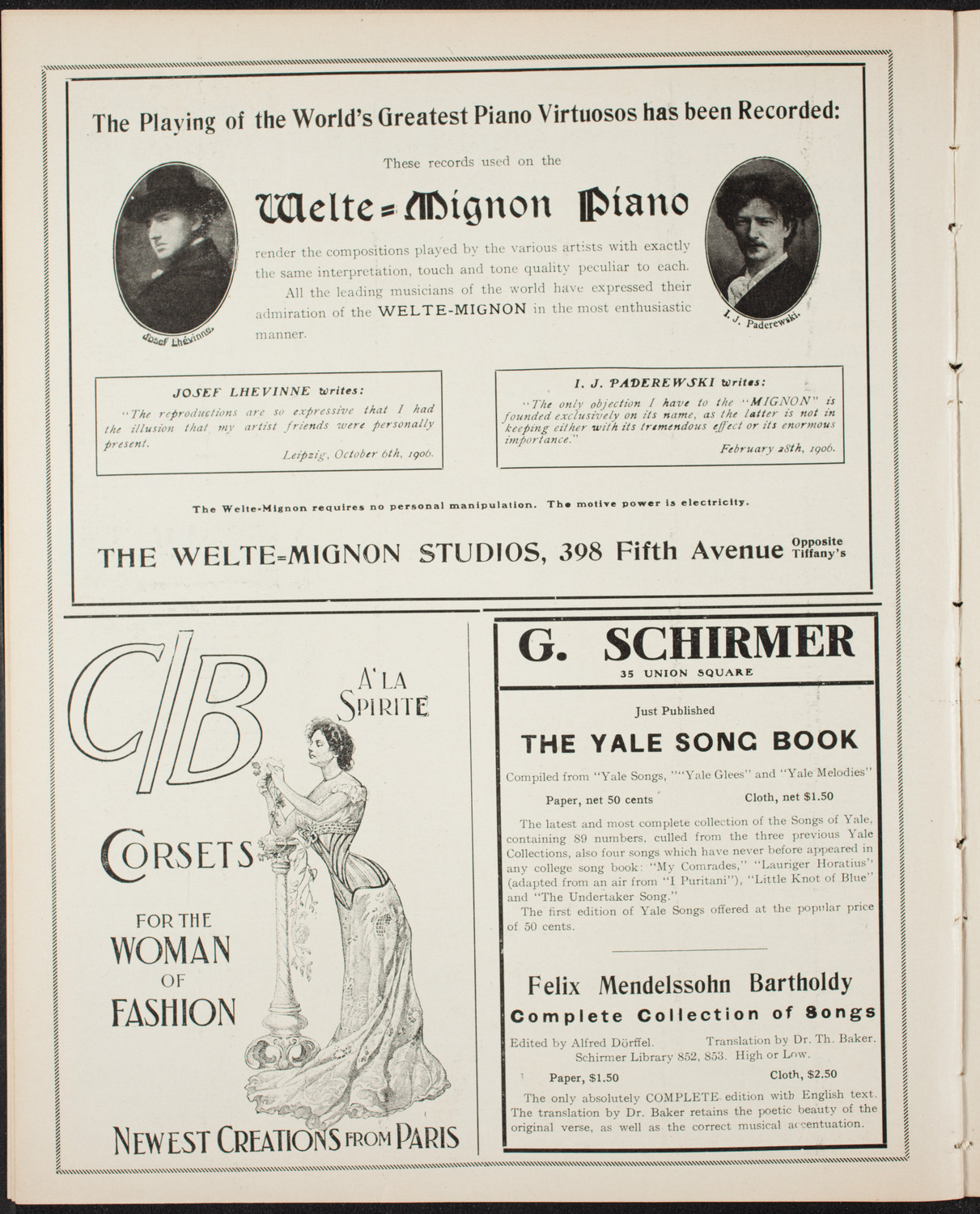 New York Philharmonic, January 26, 1907, program page 8