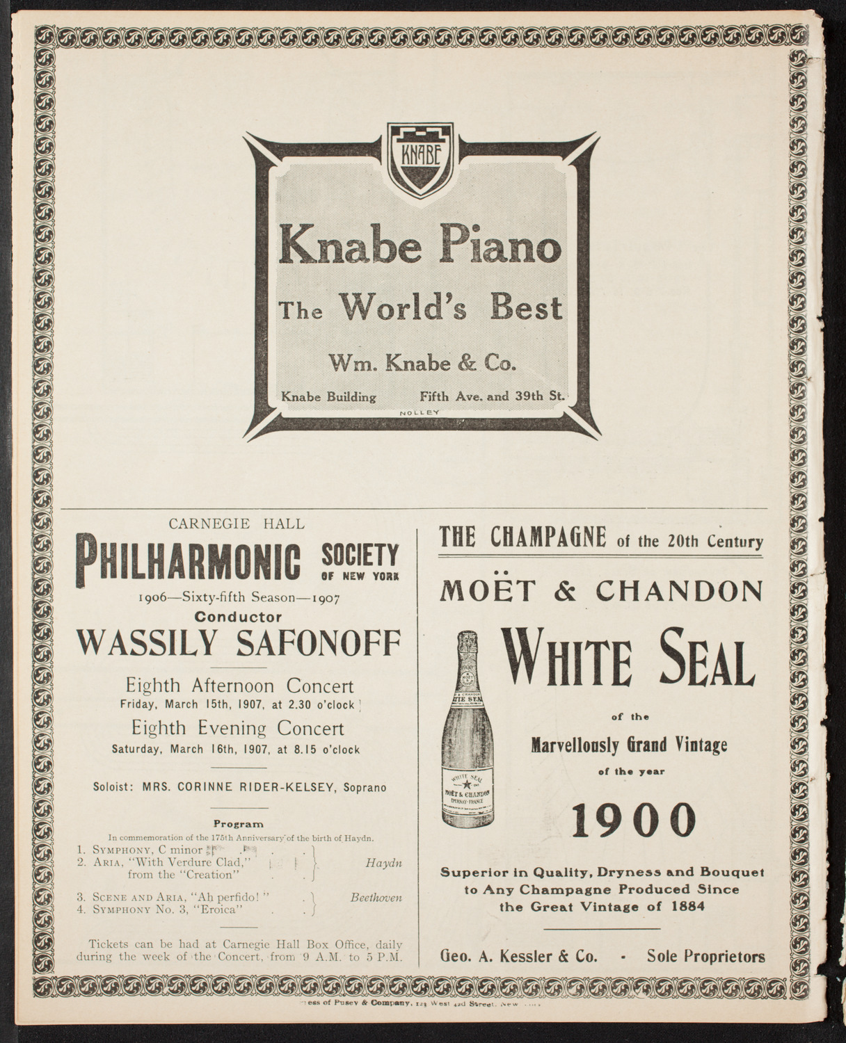 Elmendorf Lecture: Norway, March 3, 1907, program page 12