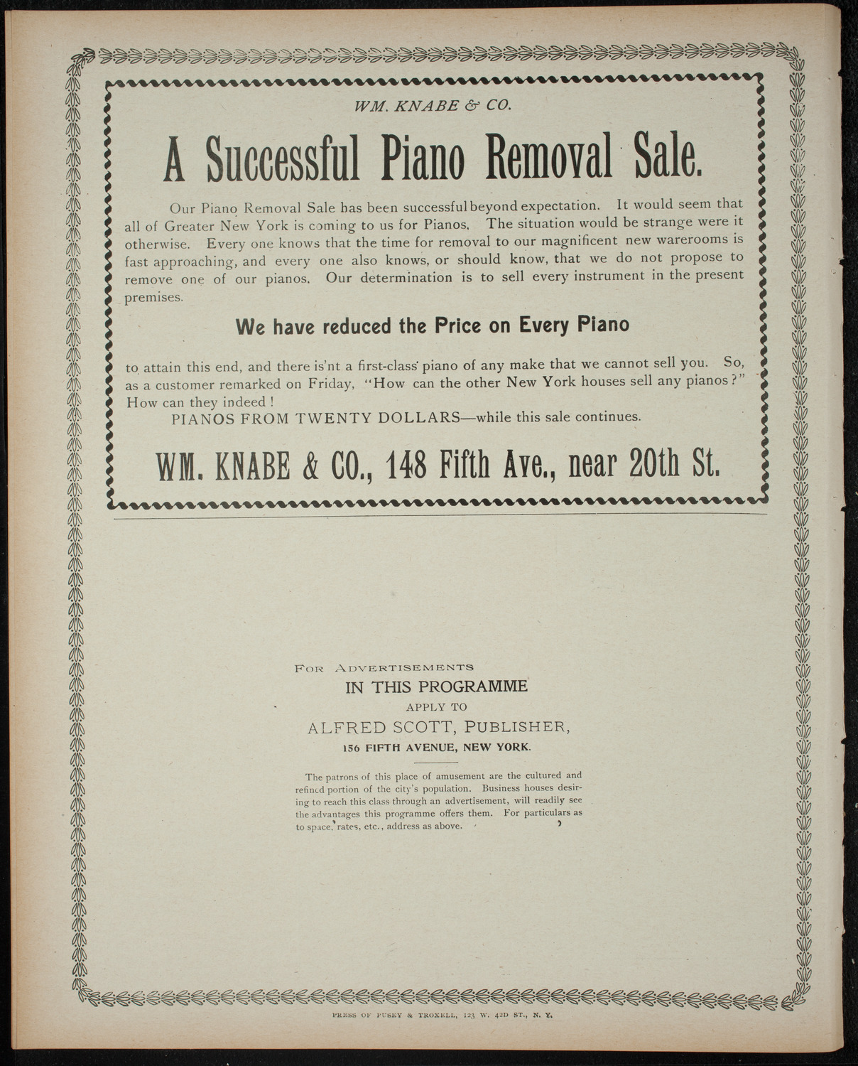 Benefit: Hebrew Technical School for Girls, December 30, 1898, program page 8