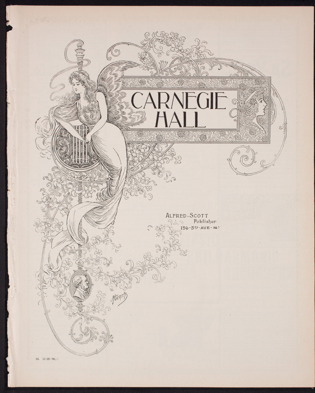 New York Philharmonic, December 22, 1900, program page 1