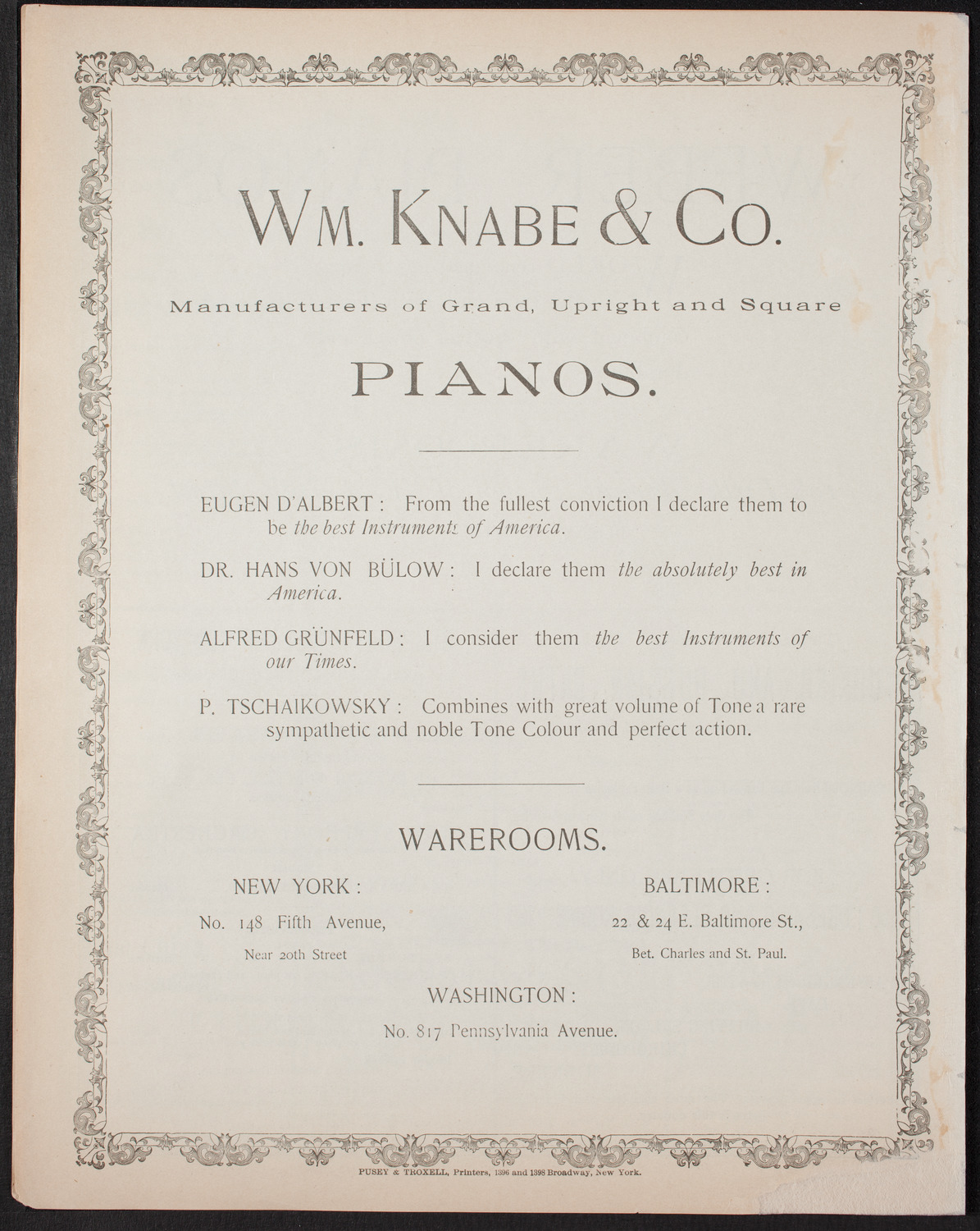 New York Philharmonic, January 13, 1893, program page 8