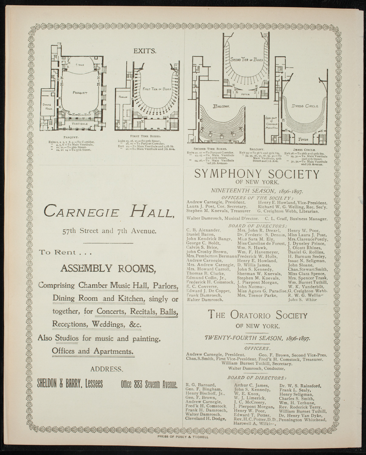 Illustrated Lecture: Evolution of the Earth, March 22, 1897, program page 8