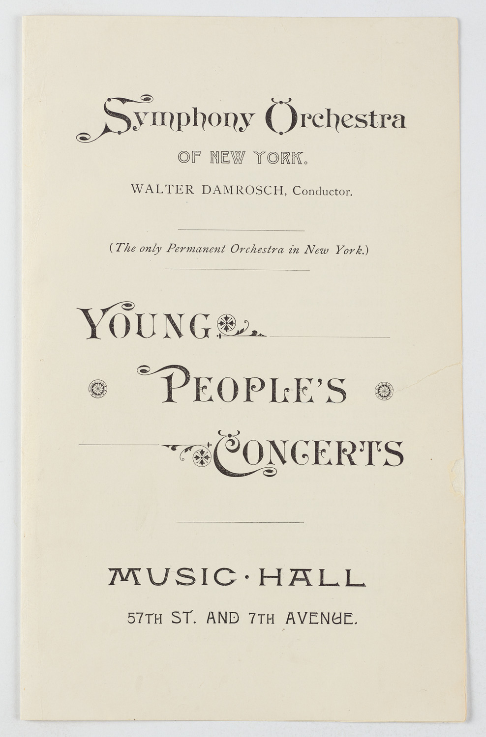 Young People's Concert, 1891