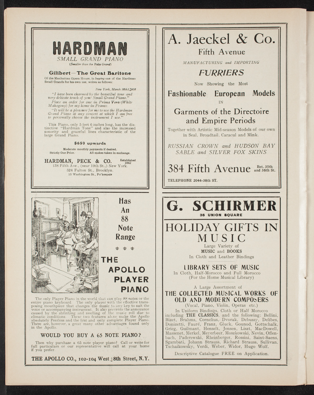 People's Symphony Concert, December 18, 1908, program page 8
