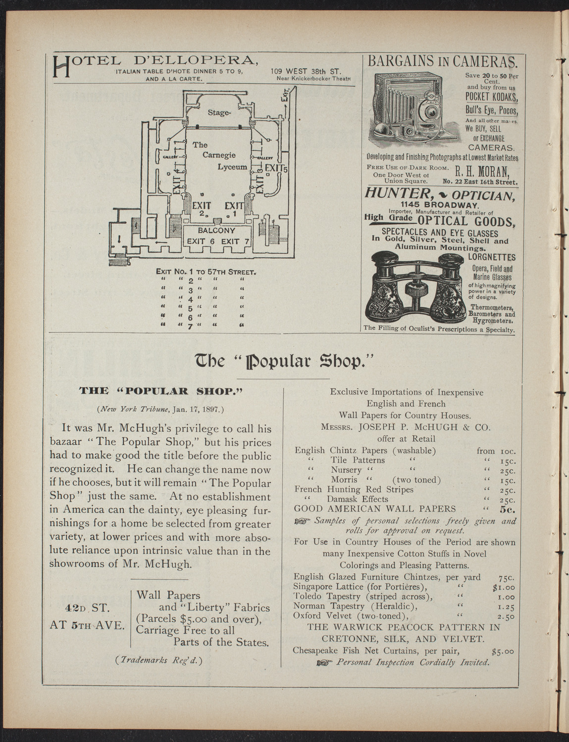 Columbia Institute Cadets, April 3, 1897, program page 6