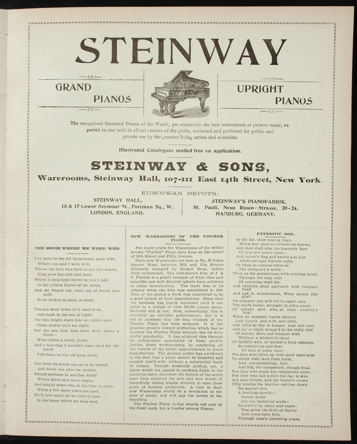 Illustrated Lecture: Evolution of the Earth, March 24, 1897, program page 5