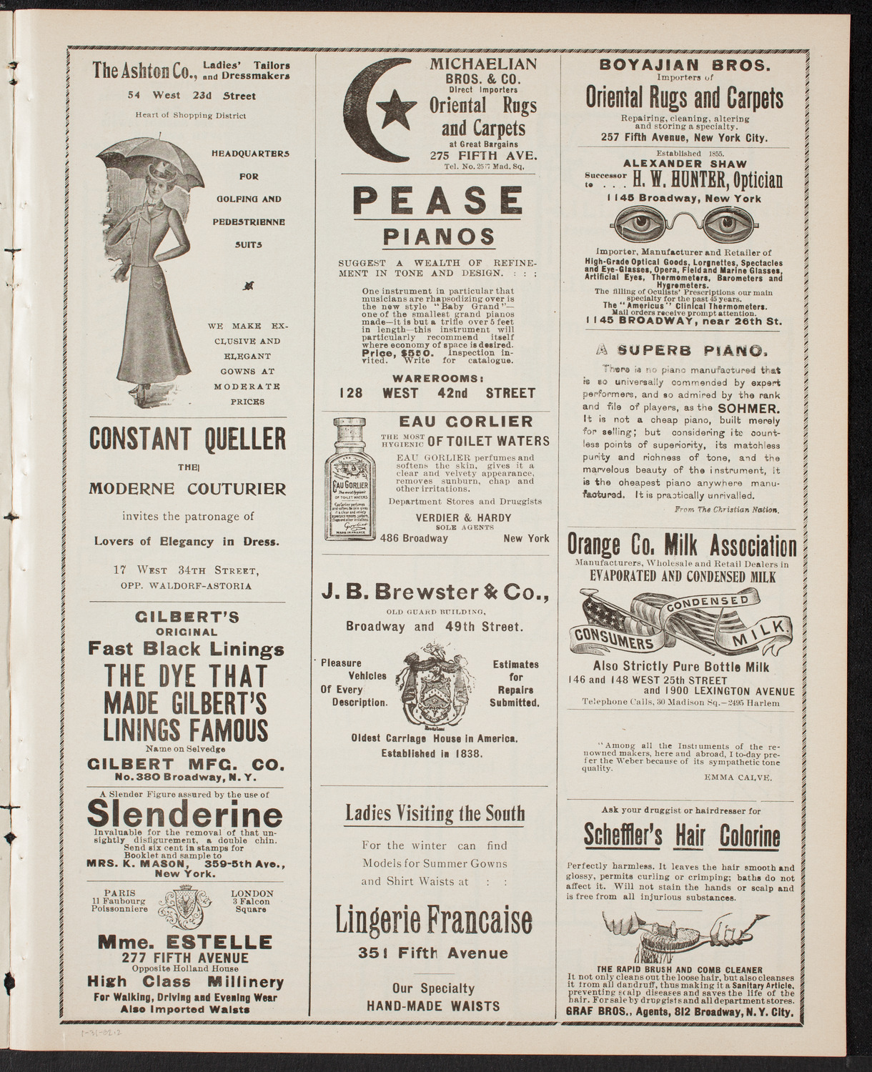 New York Philharmonic, January 31, 1902, program page 3