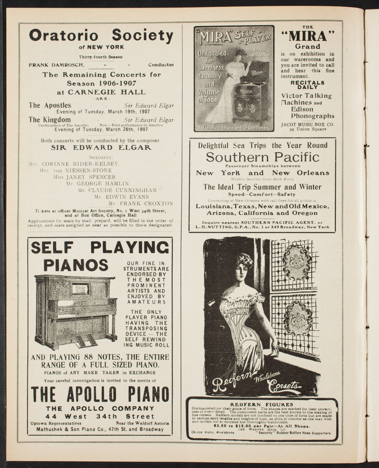 New York Philharmonic, March 16, 1907, program page 2
