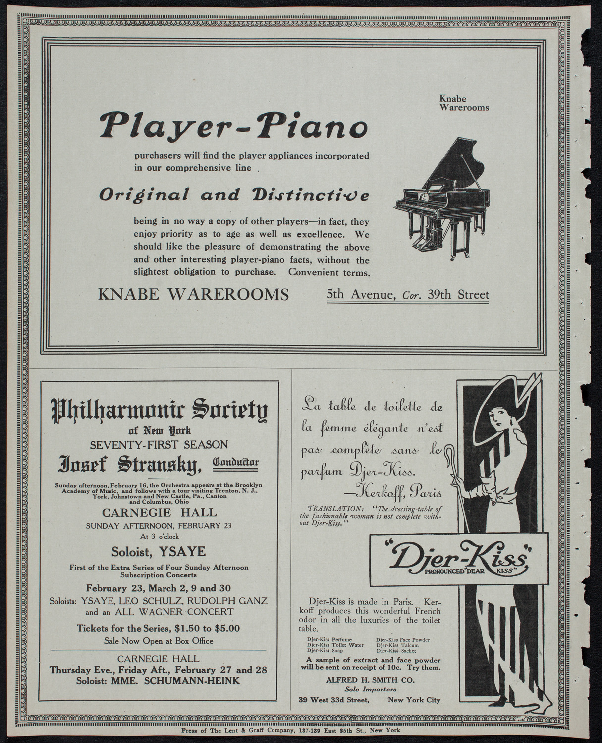 John McCormack, Tenor, with Marguerite Namara-Toye, Soprano, February 22, 1913, program page 12