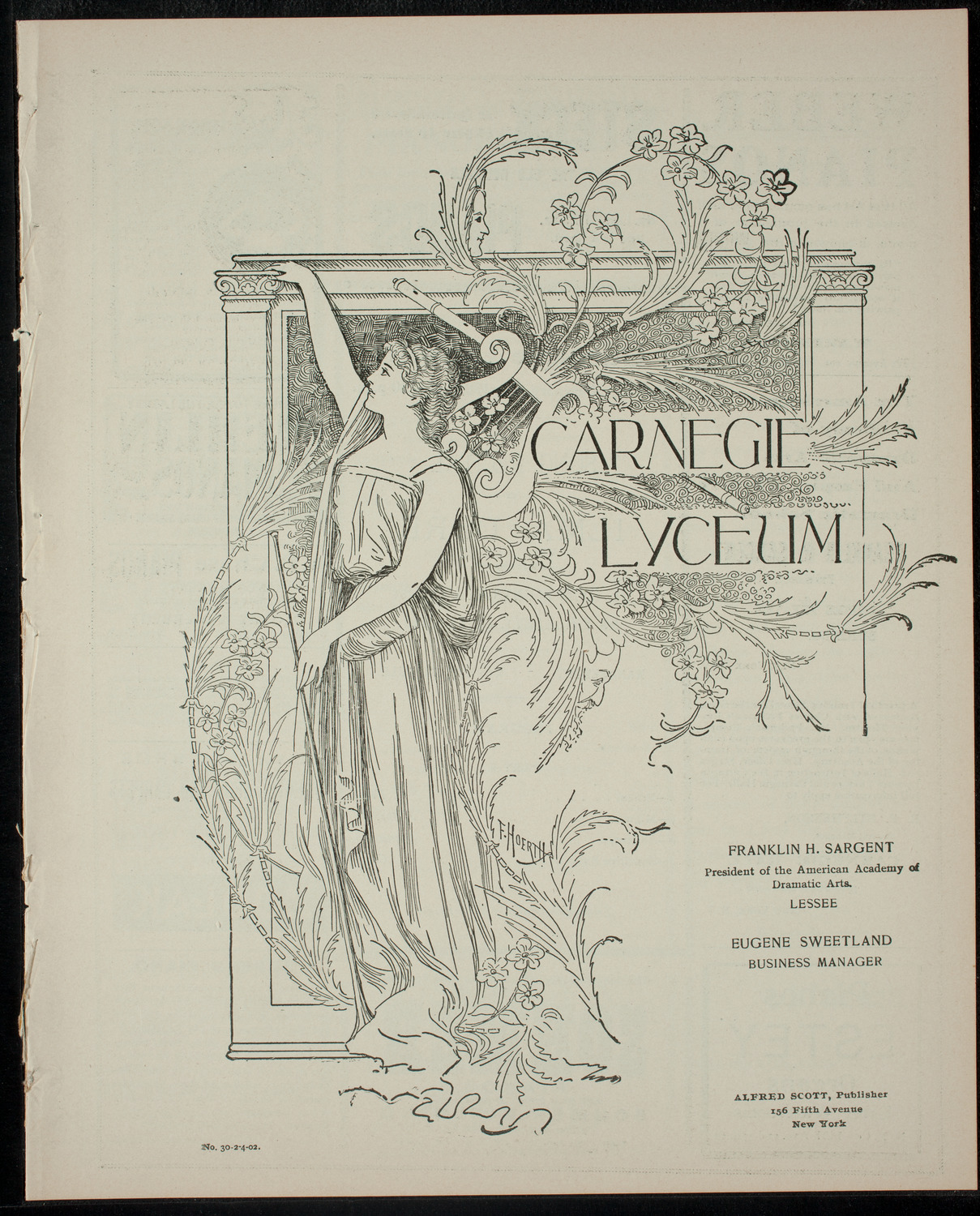 Song Recital by Ilma Dore, February 4, 1902, program page 1