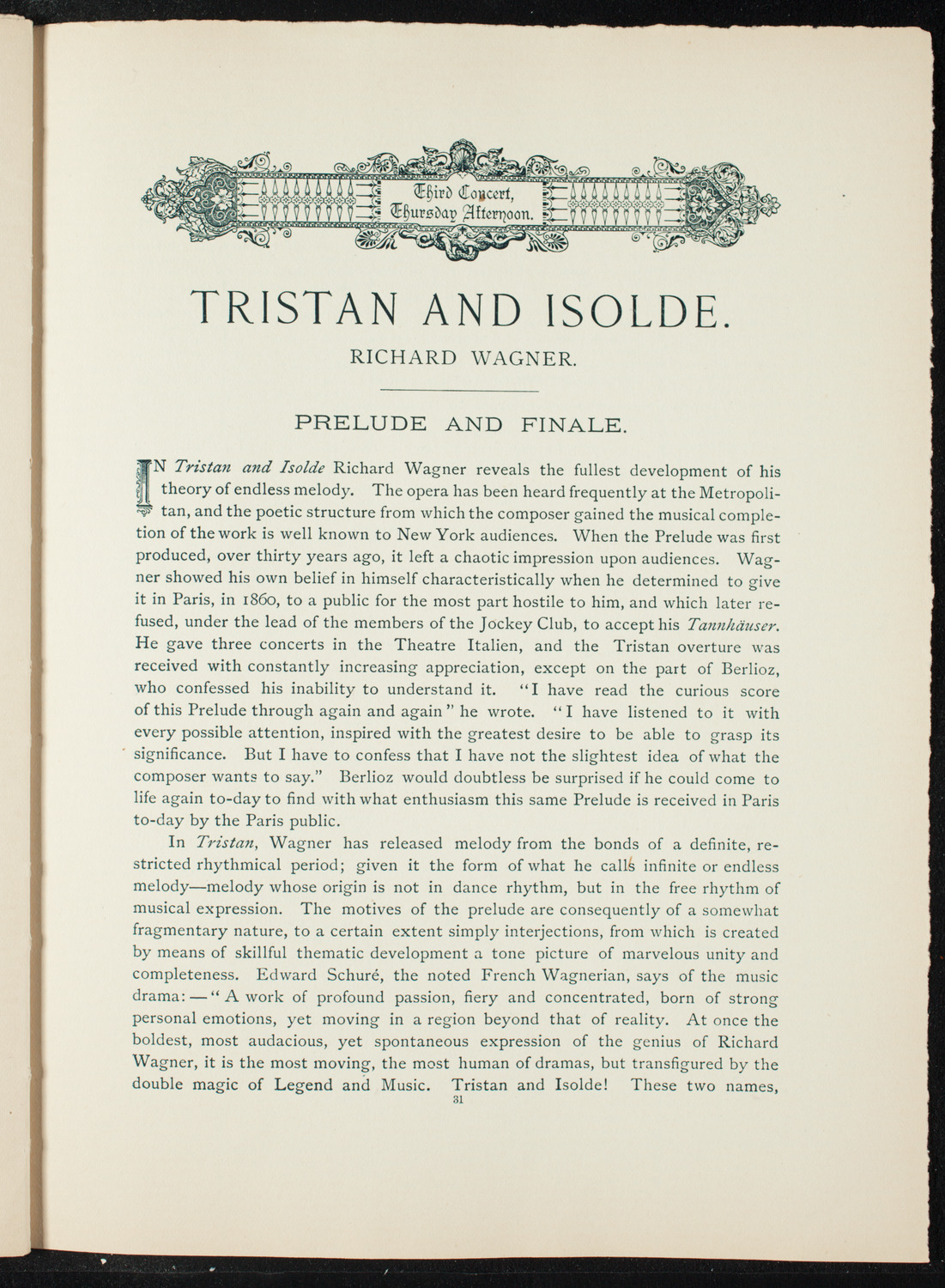 Opening Week Music Festival: Opening Night of Carnegie Hall, May 5, 1891, program notes page 47