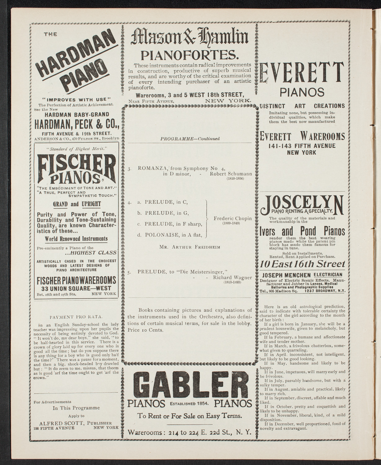 Symphony Concert for Young People, March 30, 1901, program page 6