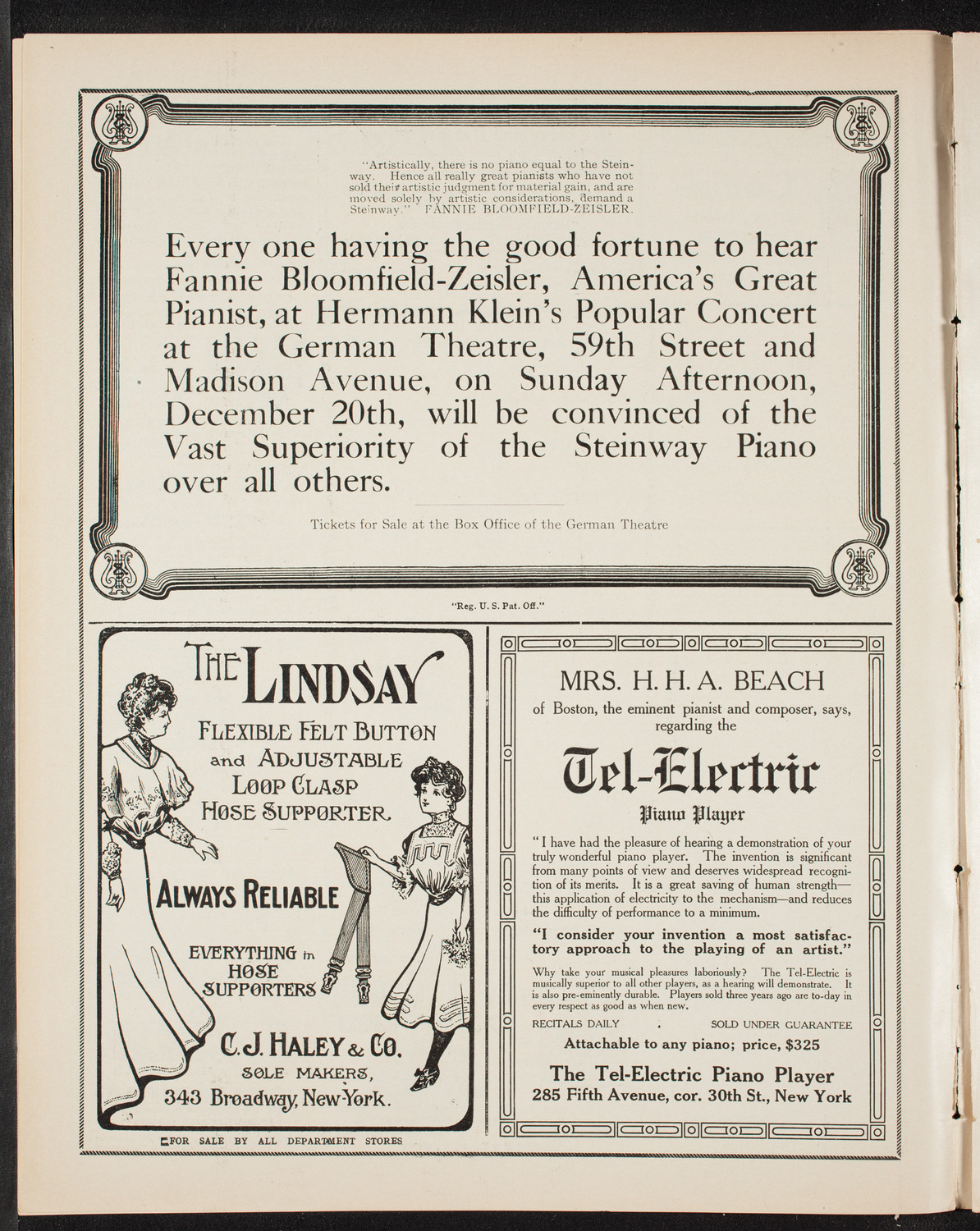 New York Symphony Orchestra, December 13, 1908, program page 4