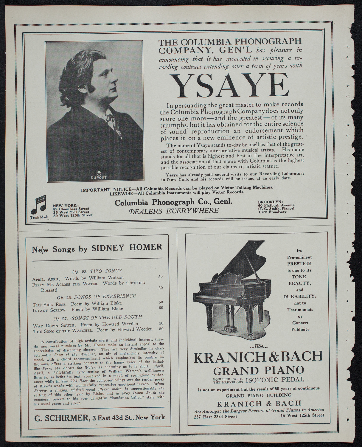 Russian Symphony Society of New York, January 18, 1913, program page 6