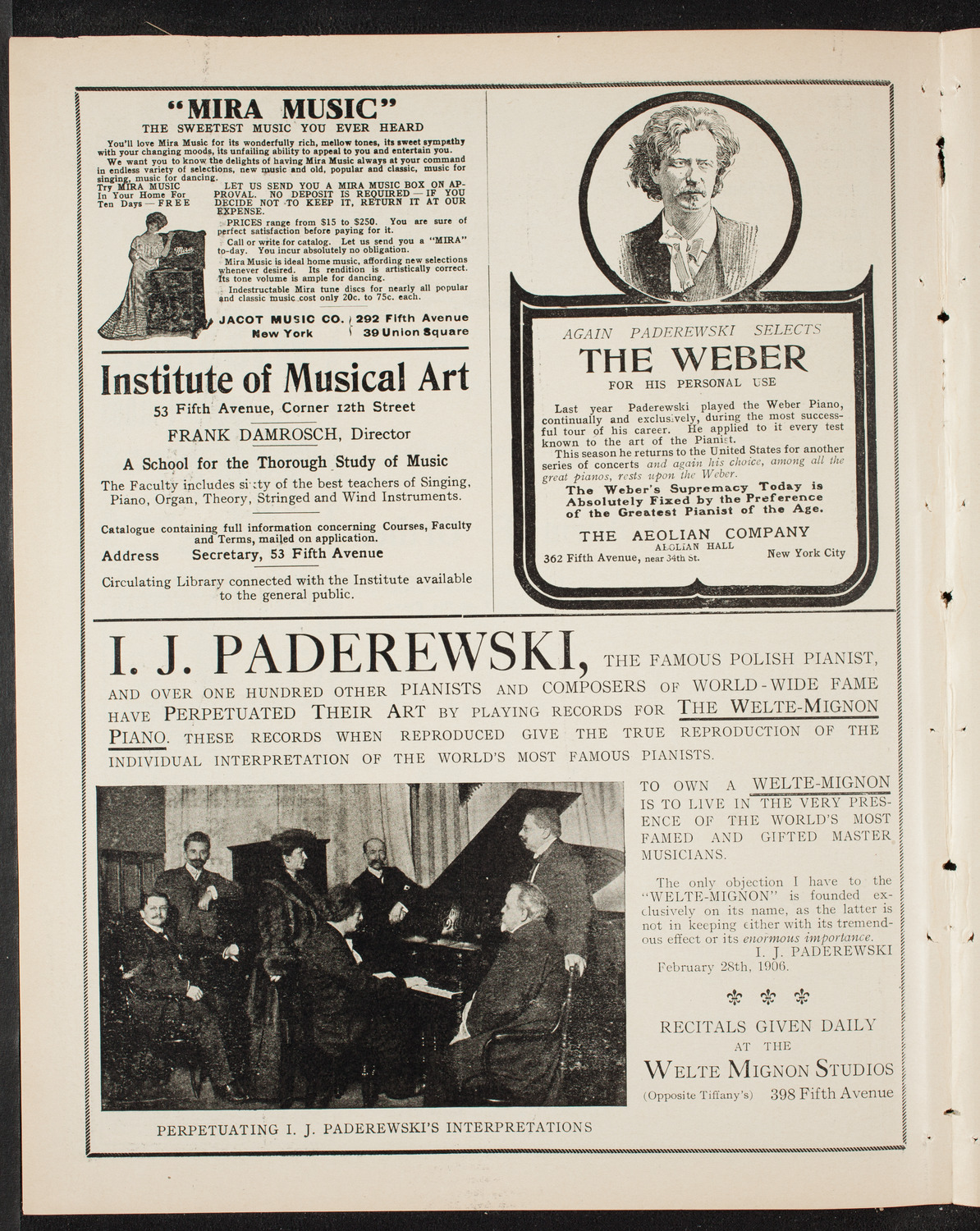 Maria E. Orthen, Soprano, January 17, 1909, program page 6