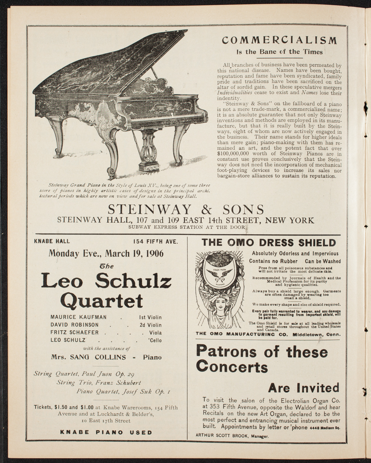 Elmendorf Lecture: The Rhine, March 5, 1906, program page 4