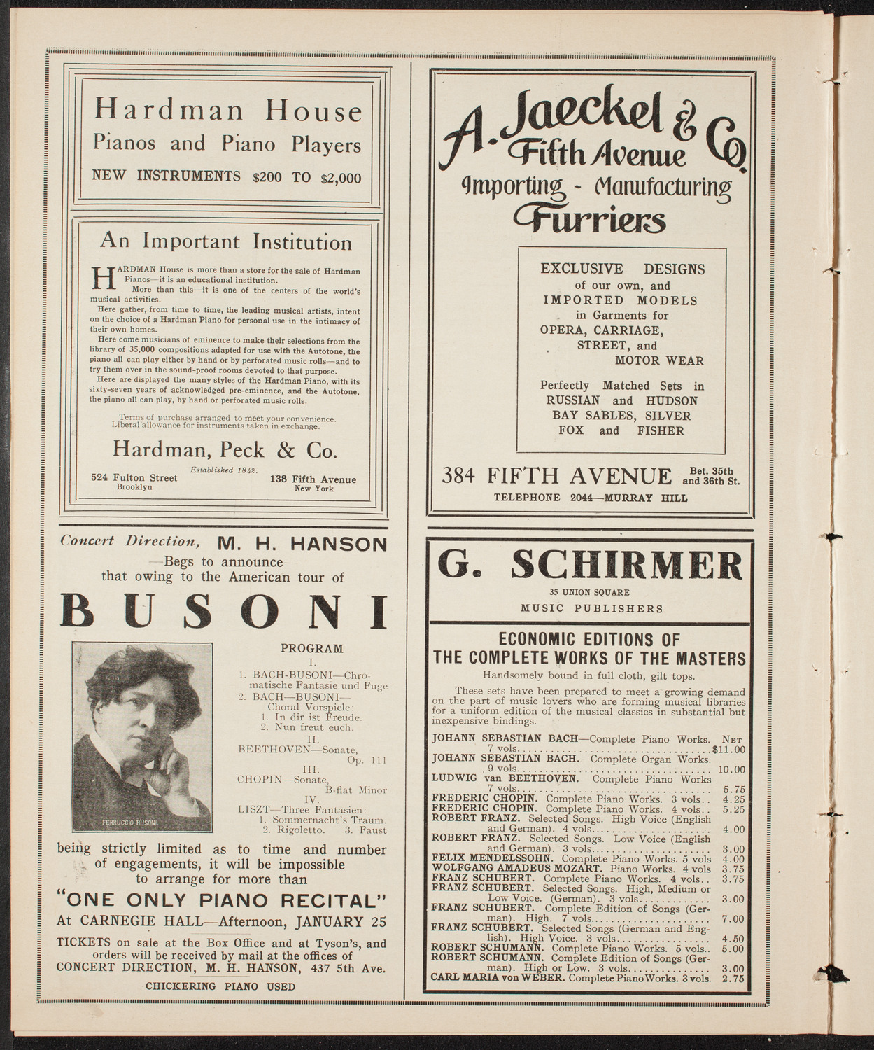 Symphony Concert for Young People, January 22, 1910, program page 8