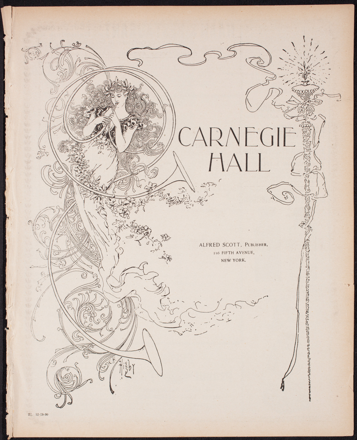 Oratorio Society of New York, December 29, 1899, program page 1