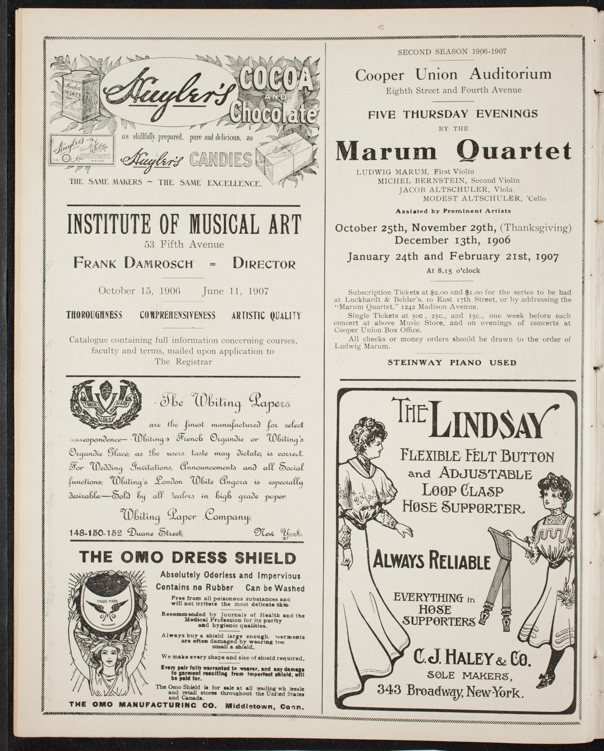 Ruggero Leoncavallo and La Scala Orchestra, October 10, 1906, program page 6