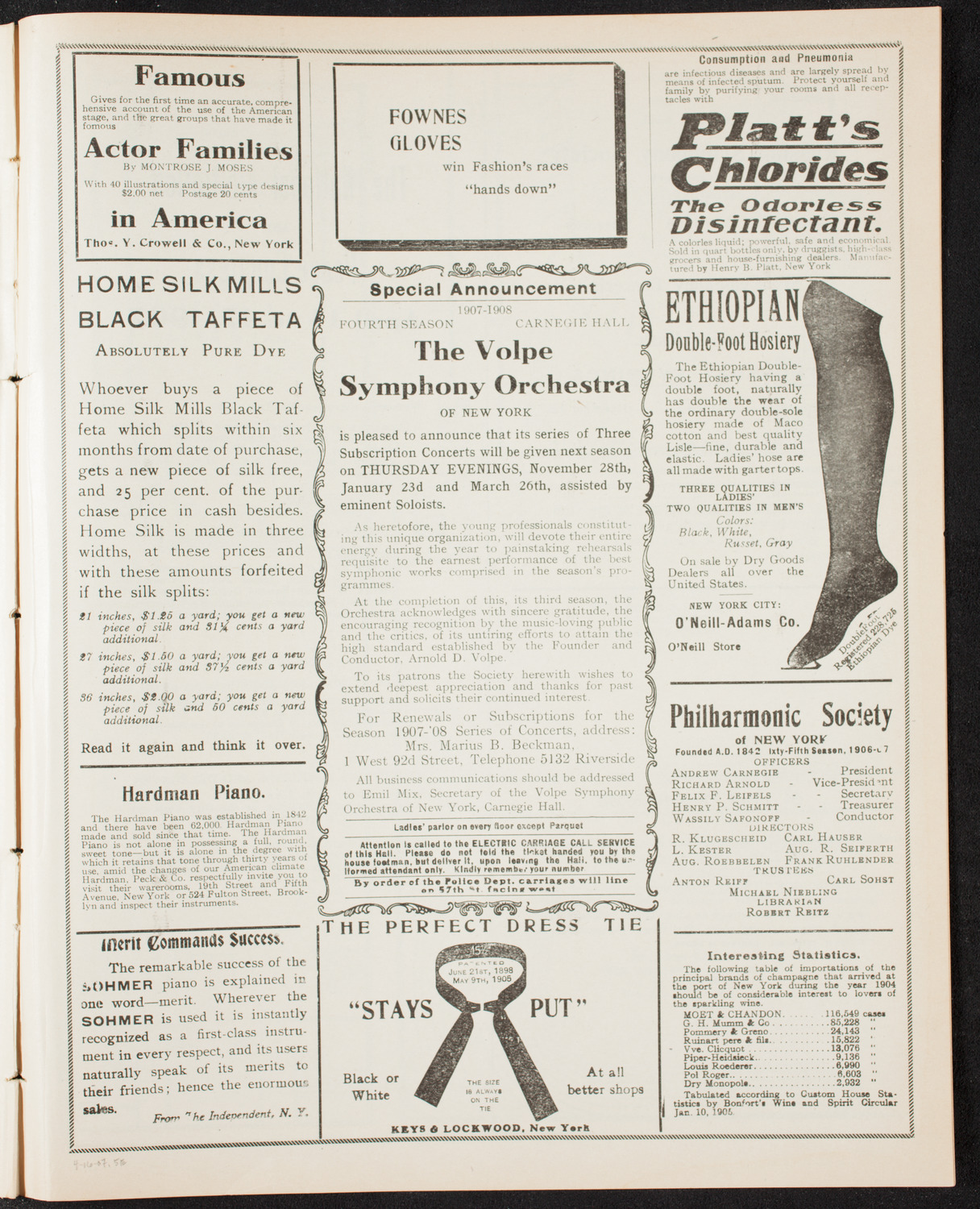 National Arbitration and Peace Congress, April 16, 1907, program page 9