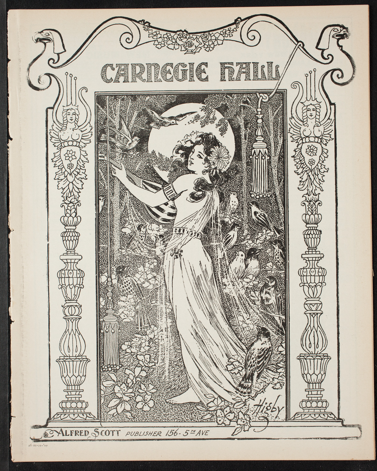 Volpe Symphony Society of New York, November 21, 1907, program page 1