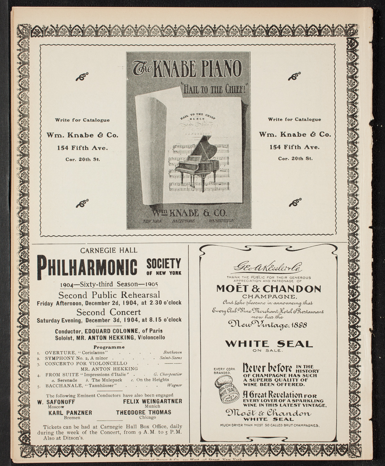 Marie Herites, Violin, November 20, 1904, program page 12