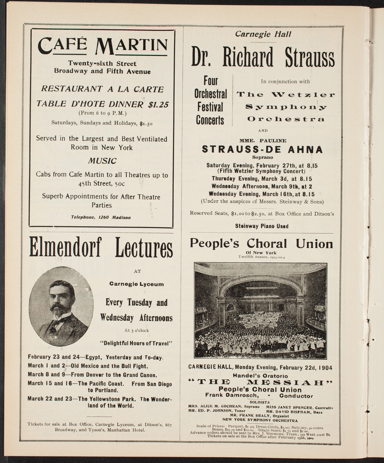 New York Philharmonic, February 16, 1904, program page 10