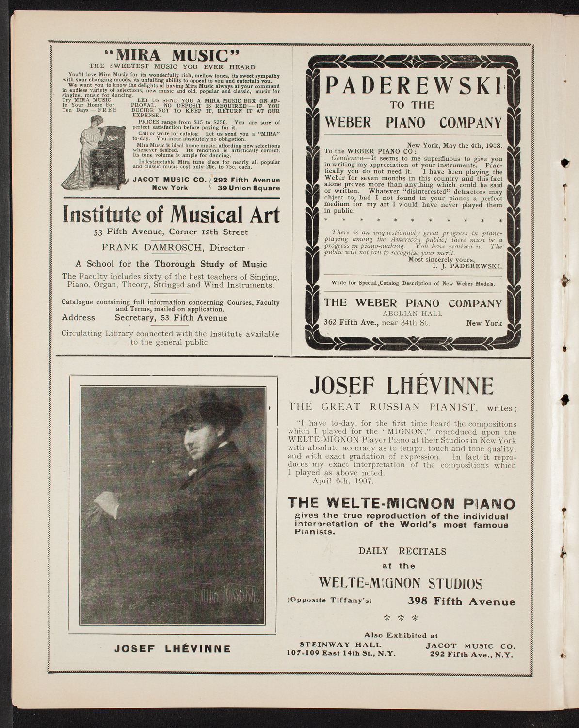 Russian Symphony Society of New York, December 10, 1908, program page 6