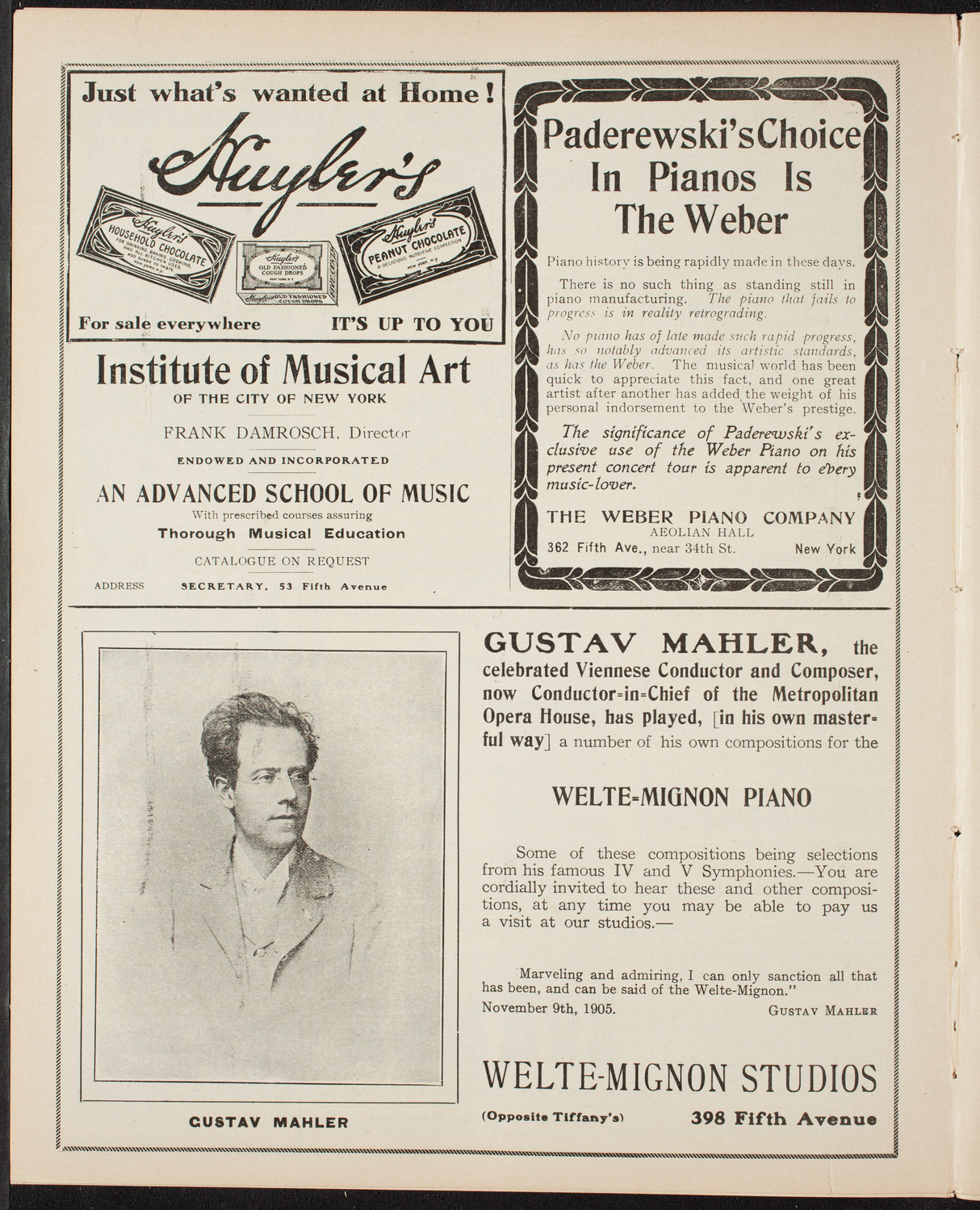 New York Symphony Orchestra, February 23, 1908, program page 6