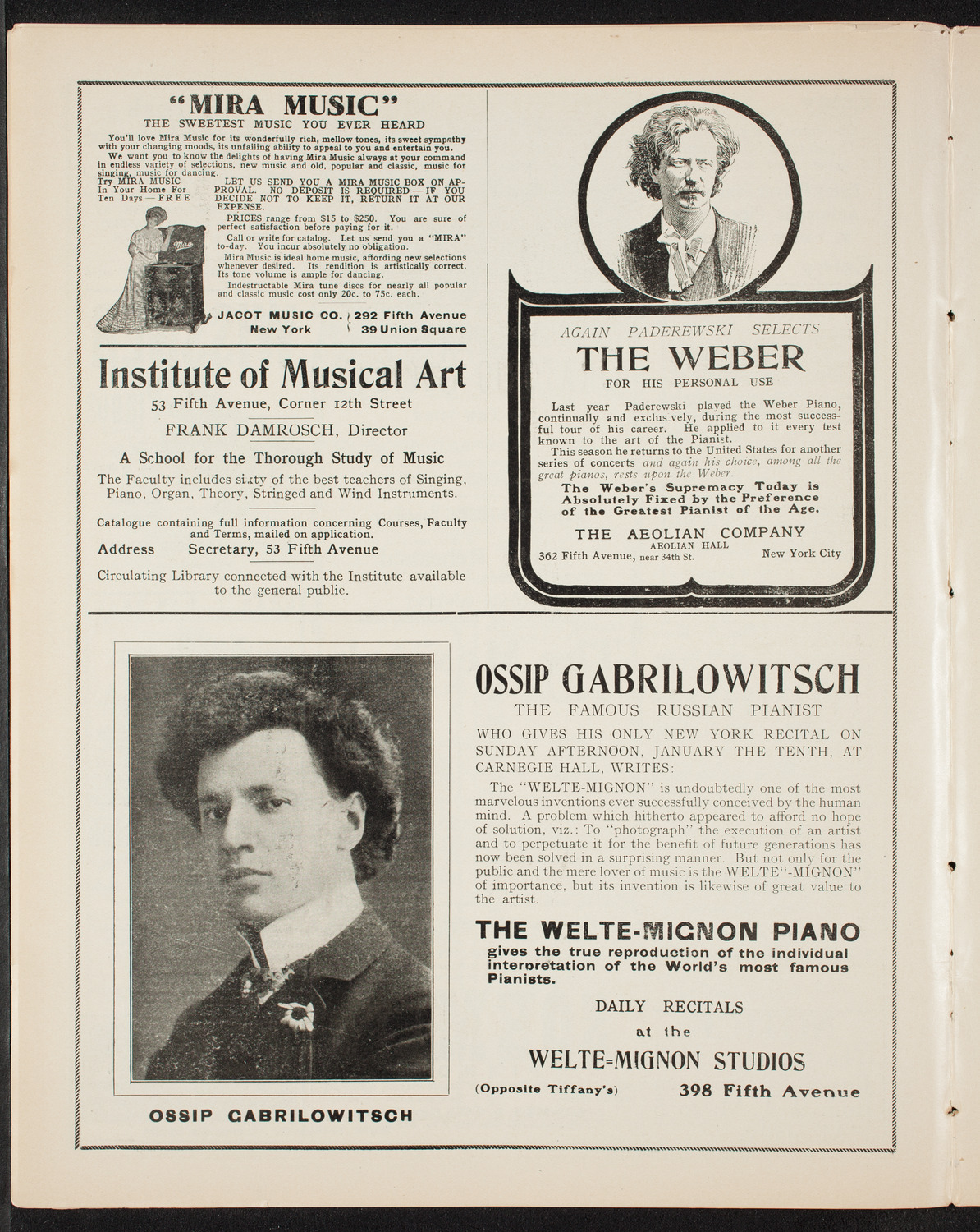 Oratorio Society of New York, December 26, 1908, program page 6